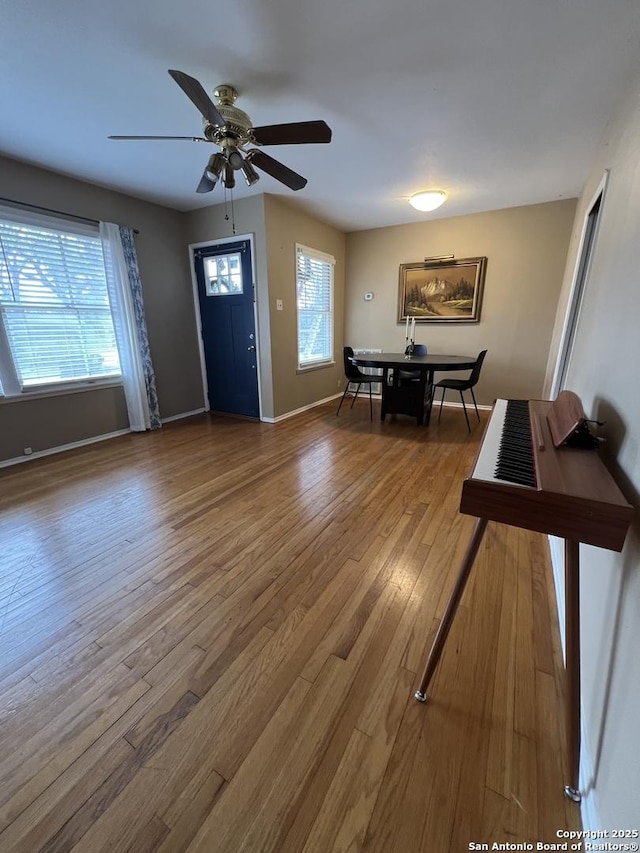 foyer with hardwood / wood-style floors