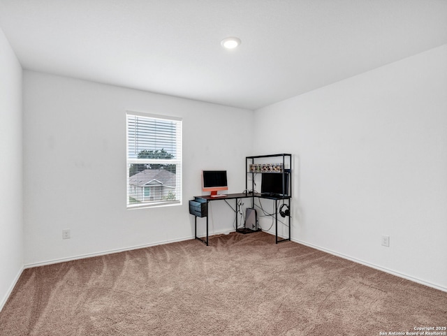 home office featuring carpet