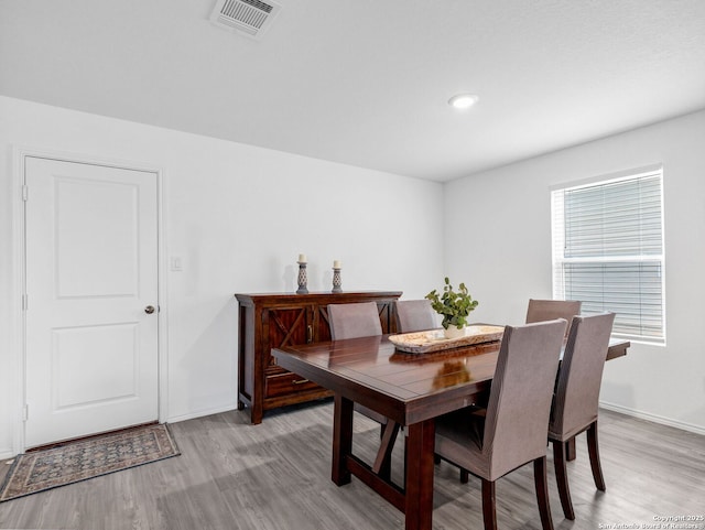 dining area featuring light hardwood / wood-style flooring