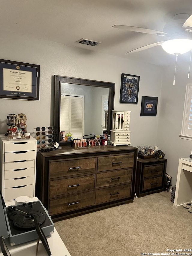 view of carpeted bedroom