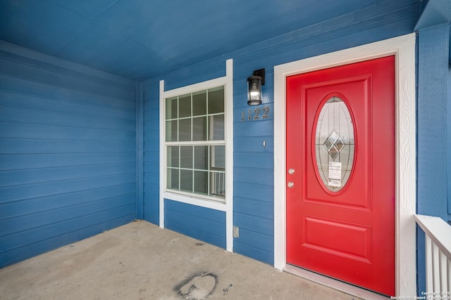 view of doorway to property