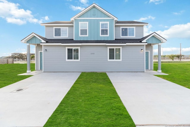 view of front of house with a front yard