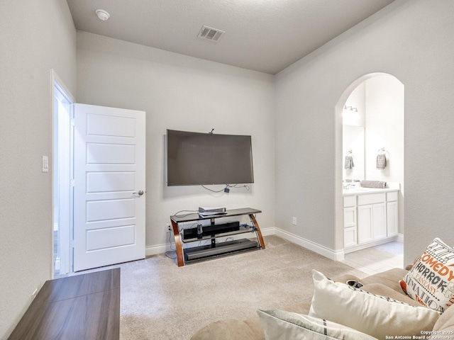 view of carpeted living room