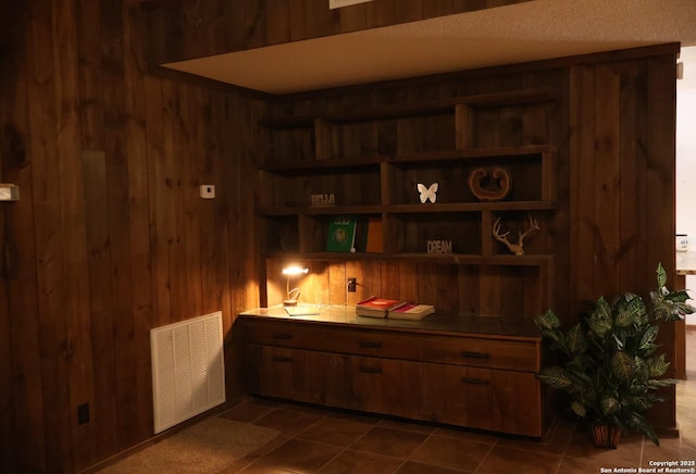 room details with wood walls