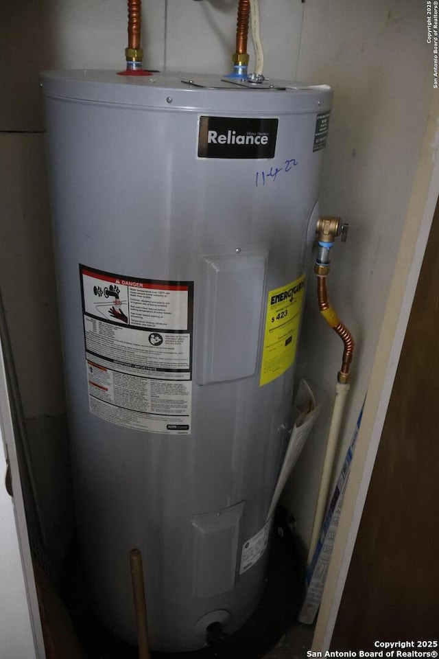 utilities featuring electric water heater