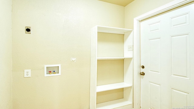 laundry room featuring electric dryer hookup and hookup for a washing machine