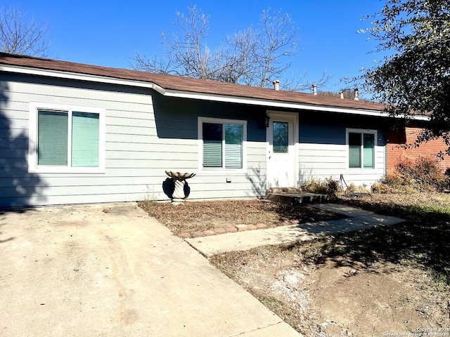 view of ranch-style home