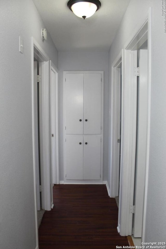 hall featuring dark hardwood / wood-style flooring