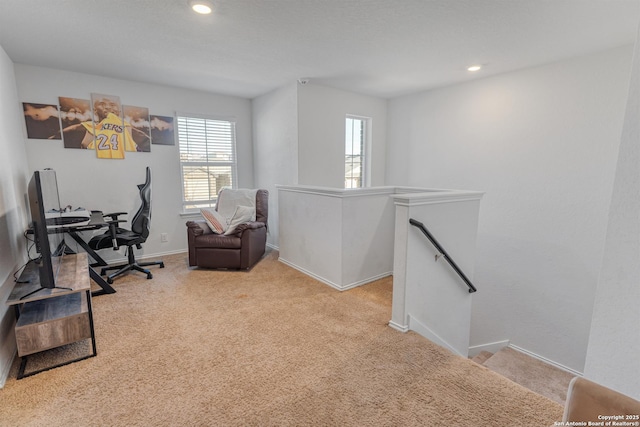 view of carpeted office