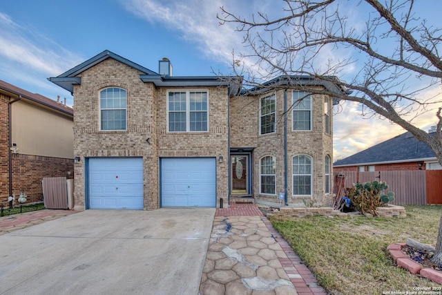 view of front of house featuring a garage