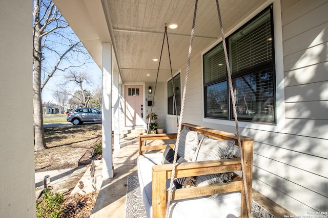 view of patio / terrace featuring covered porch