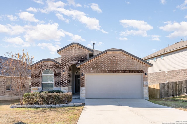 view of property featuring a garage