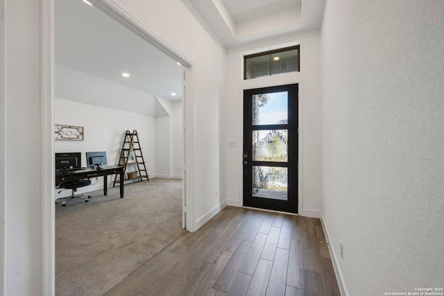 foyer featuring light hardwood / wood-style flooring