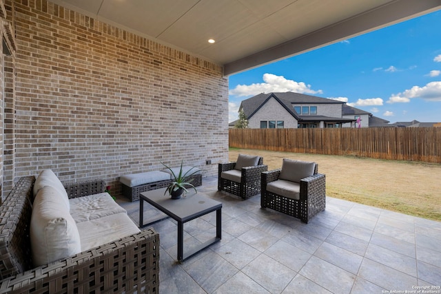 view of patio / terrace featuring outdoor lounge area