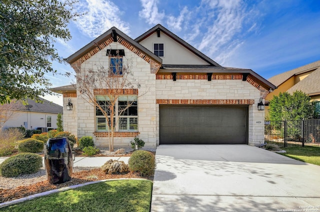 view of front facade with a garage