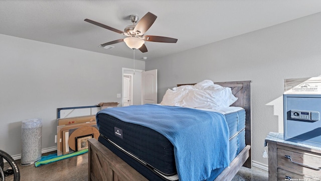 bedroom with ceiling fan