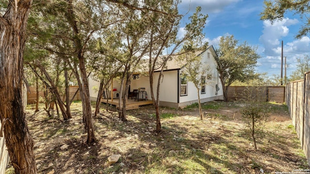 exterior space with a wooden deck