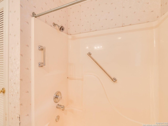 bathroom featuring bathing tub / shower combination