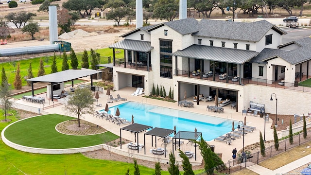 view of pool with a patio