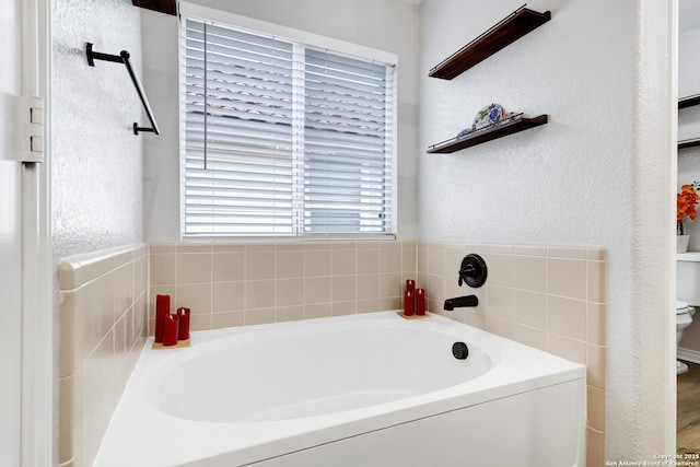 bathroom with a bathtub and toilet