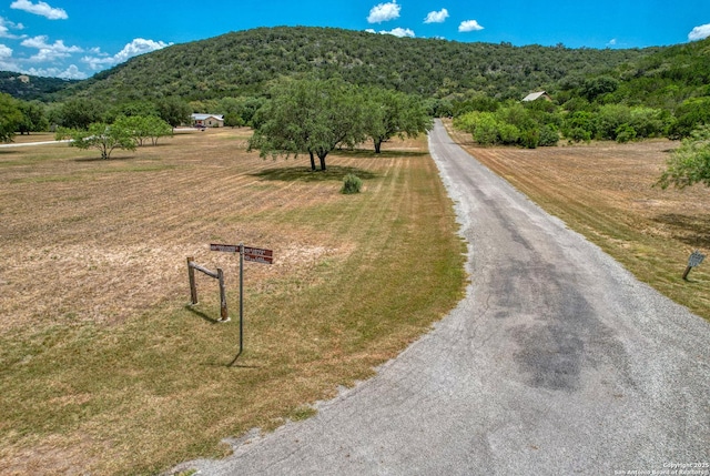 mountain view with a rural view