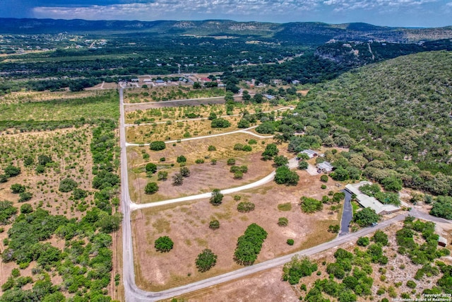 aerial view featuring a mountain view