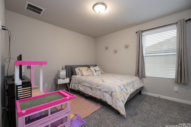 bedroom featuring carpet