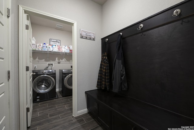 laundry area featuring independent washer and dryer