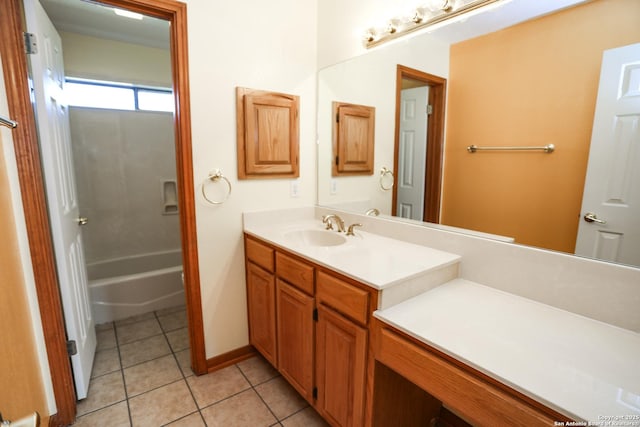 bathroom featuring vanity and tile patterned floors