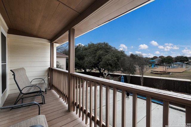 view of balcony