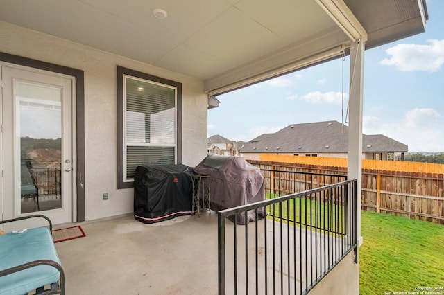 view of patio / terrace featuring grilling area