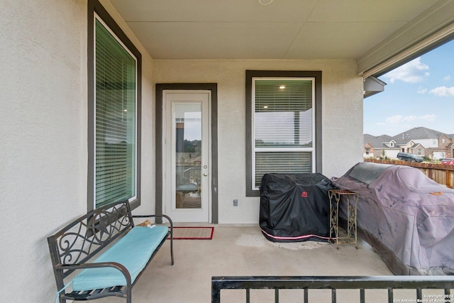 view of patio featuring grilling area