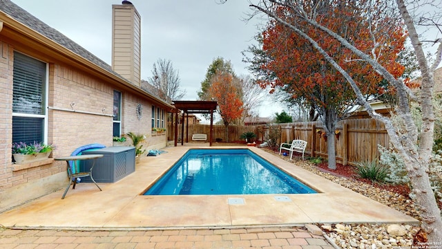 view of pool featuring a patio