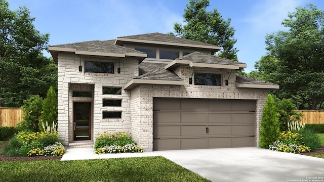 view of front facade with a garage