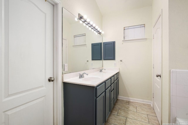 bathroom featuring vanity