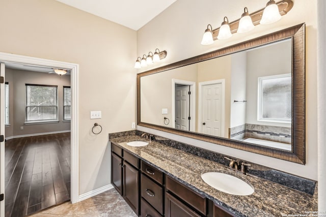 bathroom with vanity