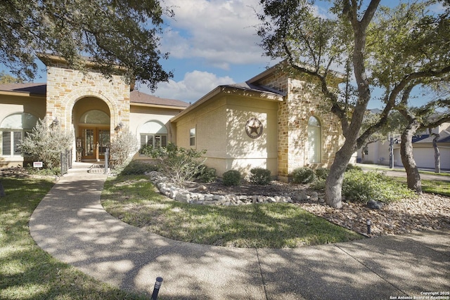 view of front of home featuring french doors