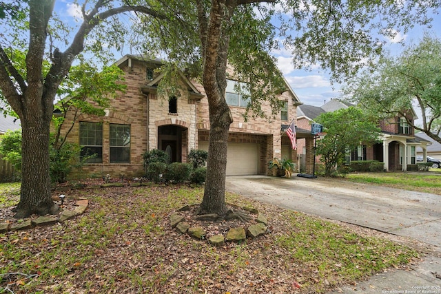 view of front facade featuring a garage