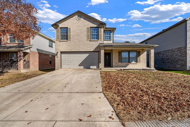 view of front property featuring a garage