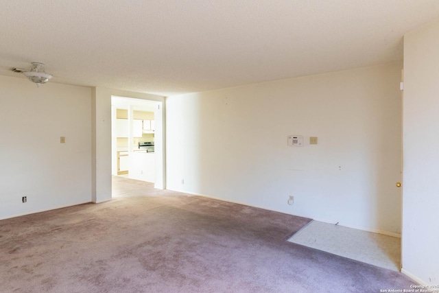 spare room featuring light colored carpet