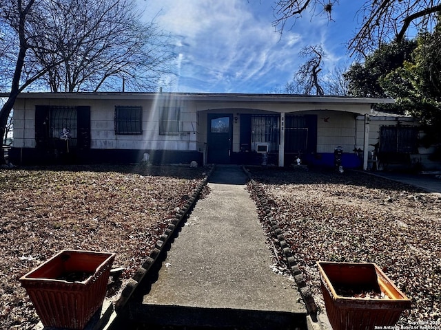 view of single story home