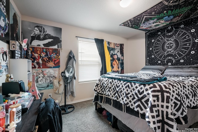 bedroom featuring carpet flooring