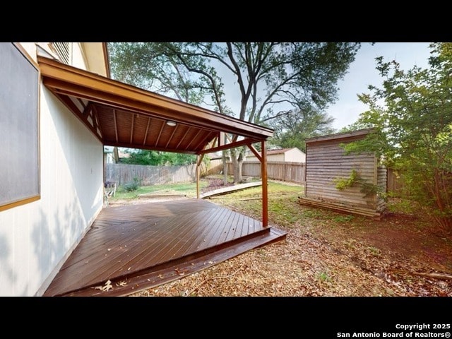 view of wooden deck