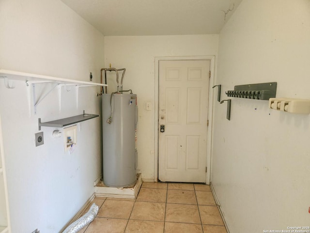 utility room featuring water heater