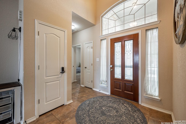 view of tiled foyer