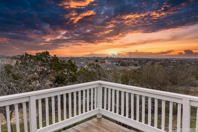 view of deck at dusk