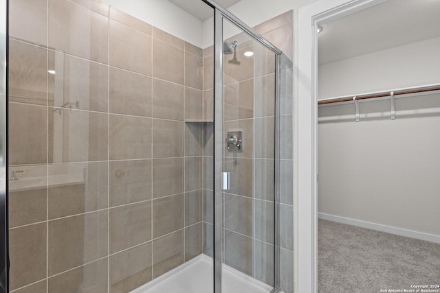 bathroom with walk in shower