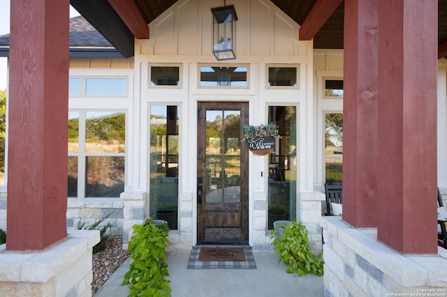 view of doorway to property