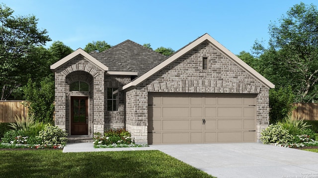 view of front of home featuring a garage