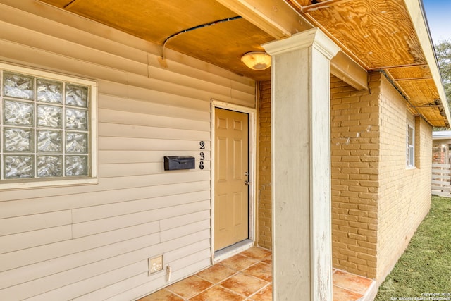 view of doorway to property